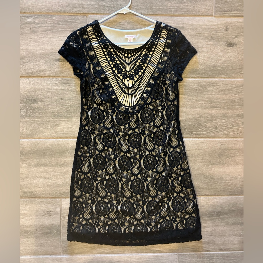Cute Xhiliration Dress, Black & Cream; Great condition!